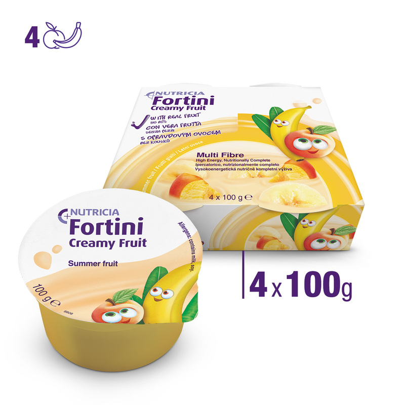 Fortini Creamy Integratore Nutrizionale Ai Frutti Gialli 4 Coppete