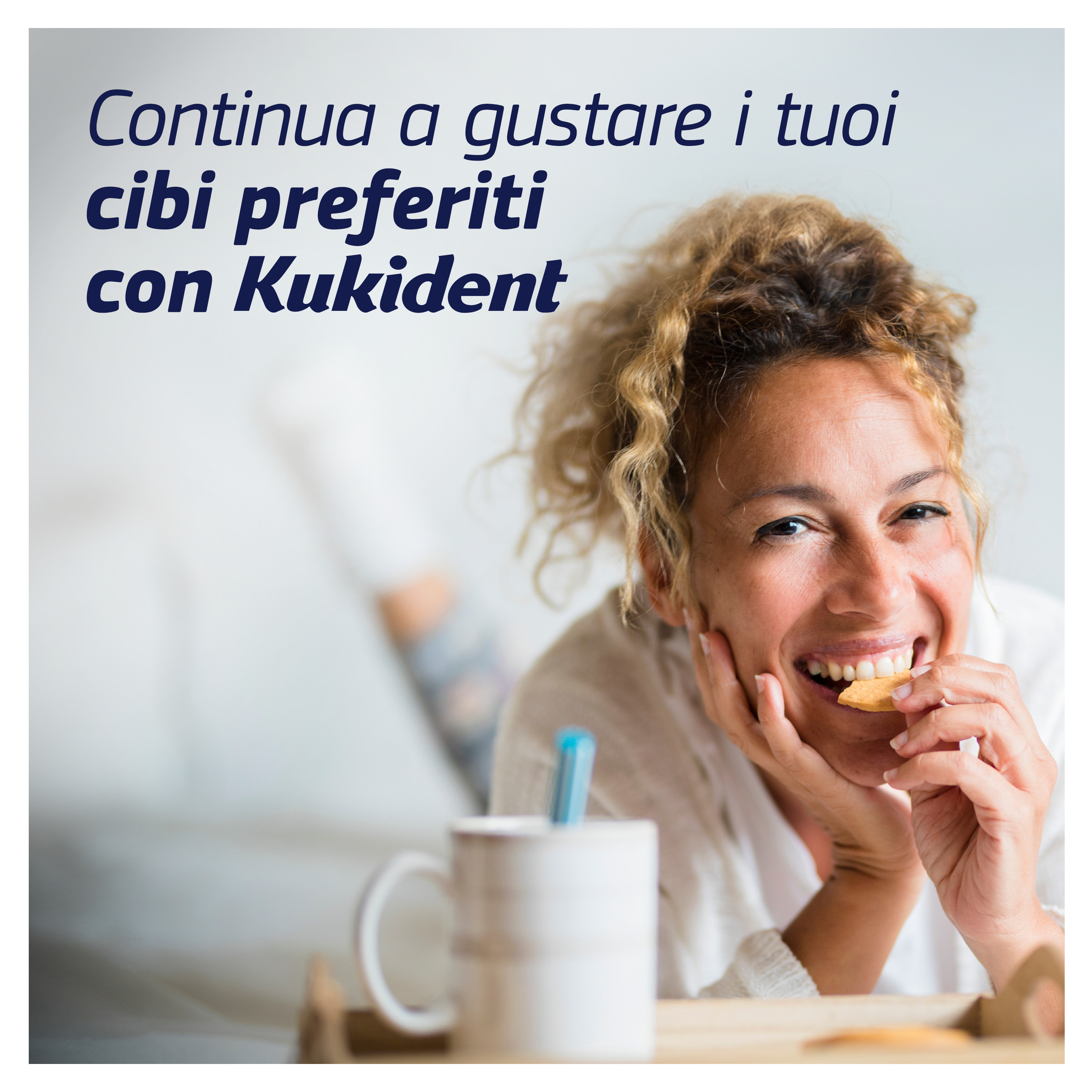 Kukident Ultimate Barriera Anti-cibo. Crema Adesiva Per Dentiere Totali e Parziali. Sapore Neutro 57g