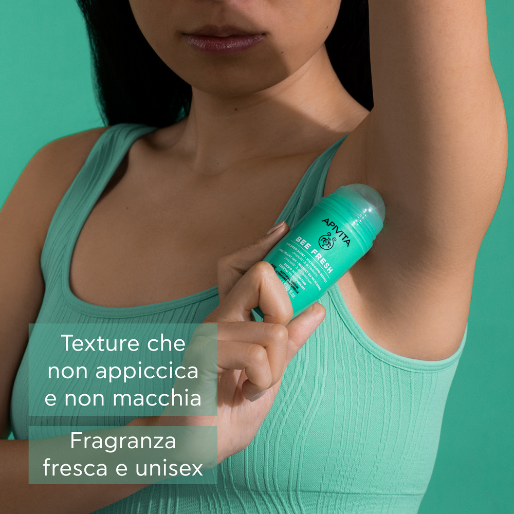 Apivita Bee Fresh - Deodorante 24H Per Pelle Sensibile Roll-On 50 ml