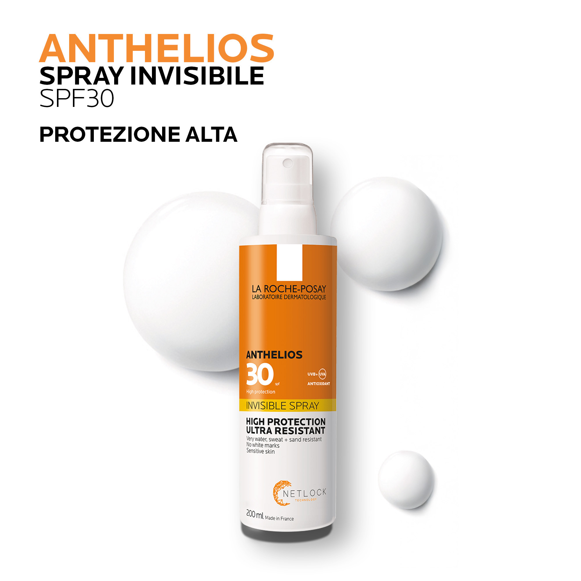 La Roche-Posay Anthelios - Spray Solare Invisible SPF30 Corpo 200 ml