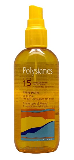Klorane Polysianes Olio Secco SPF 15 Protezione Corpo e Capelli 150 ml