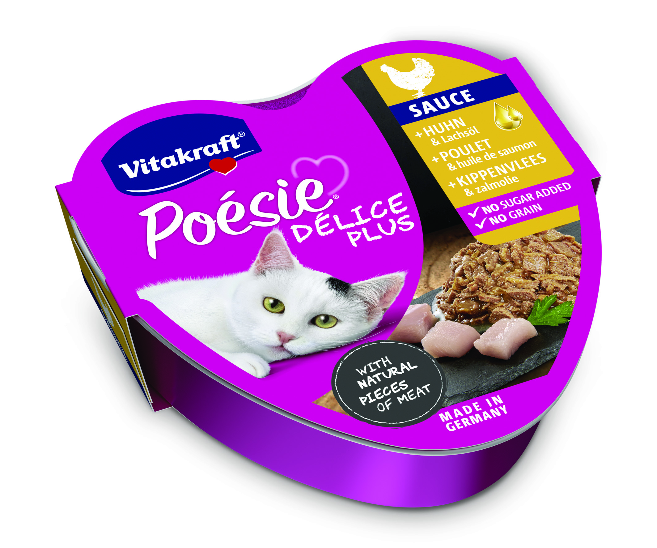 VITAKRAFT GATTO POESIE DELICE PLUS POLLO CON OLIO DI SALMONE 85GR (vaschetta)