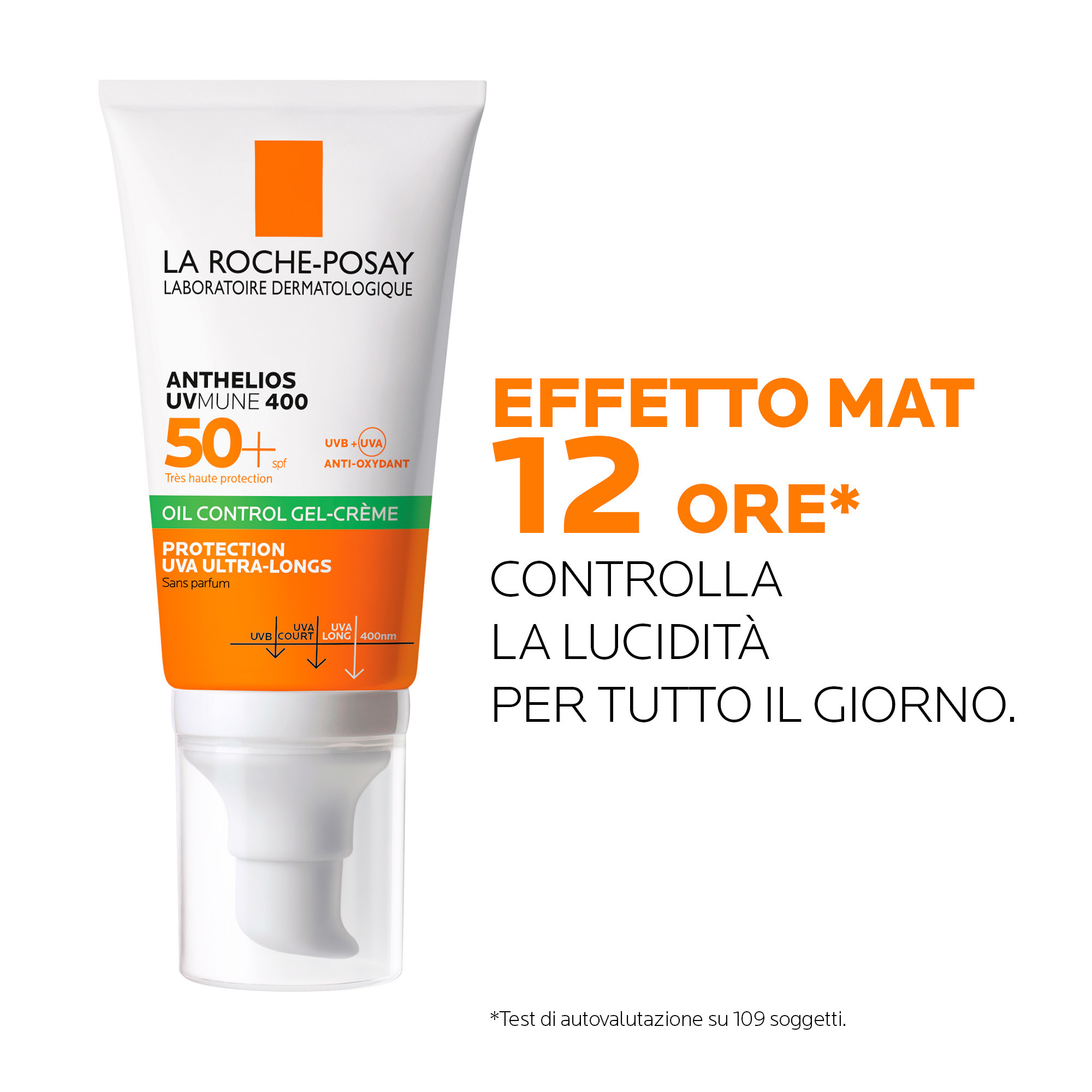 La Roche-Posay Anthelios UVMUNE 400 - Gel Crema Oil Control SPF50+ Senza Profumo 50 ml