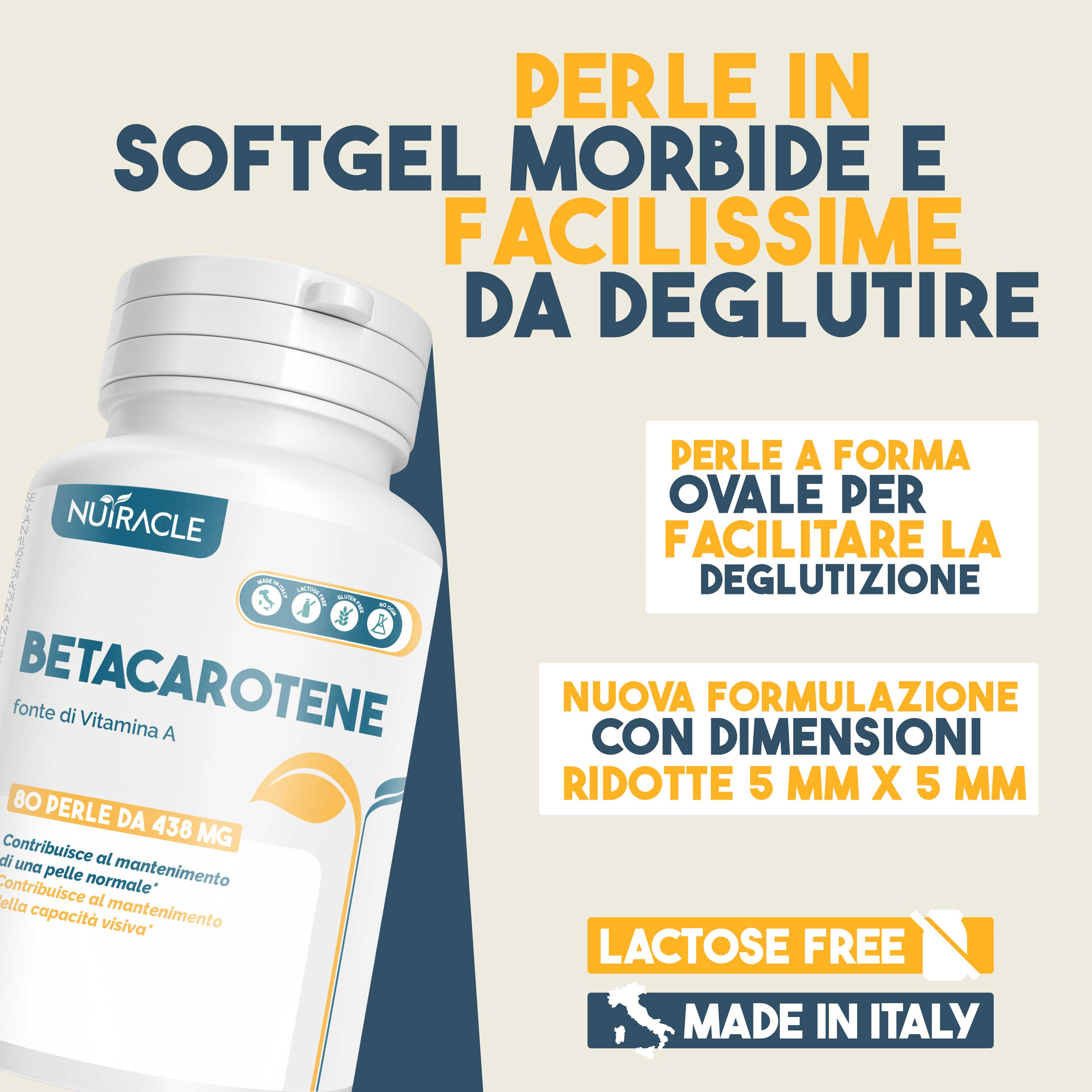 Nutracle Betacarotene 80 Perle - Integratore Per La Pelle
