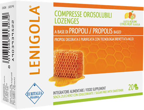 Lenigola - Integratore con Propoli - Gusto agrumi - 20 compresse orosolubili