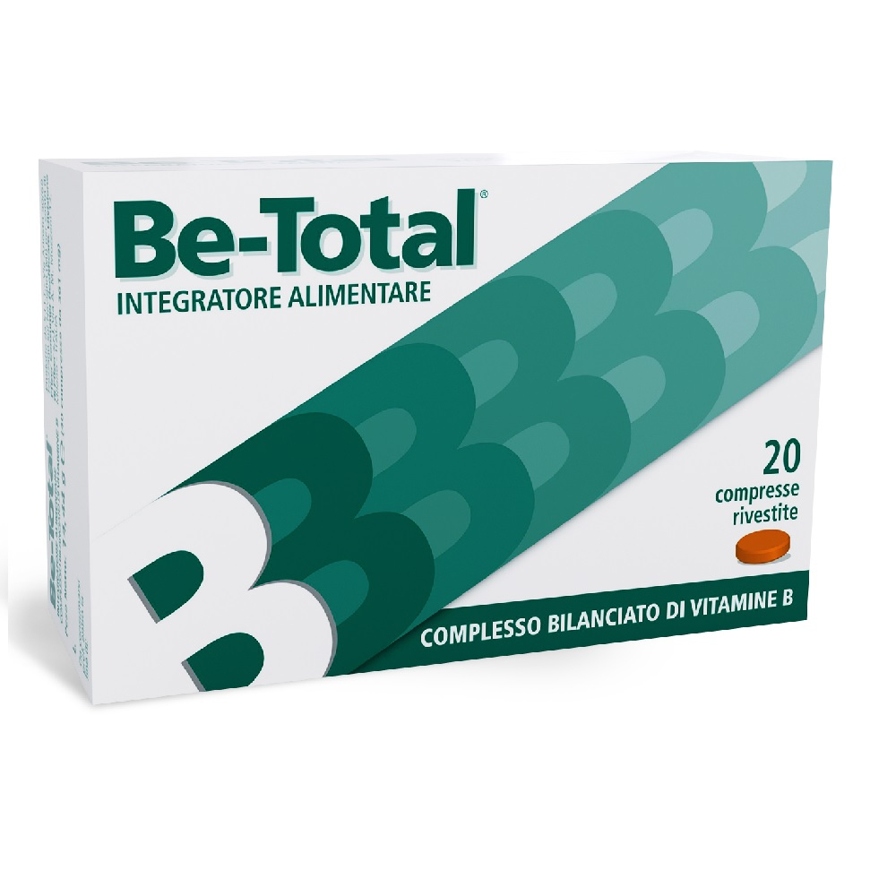Be-Total Integratore Alimentare Vitamina B Vitamina B12 Acido Folico Energia per Adulti 20 Cpr