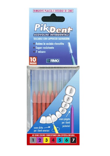 Pikdent Scovolino Interdentale 4 Rosso 0,7 mm 10 Pezzi