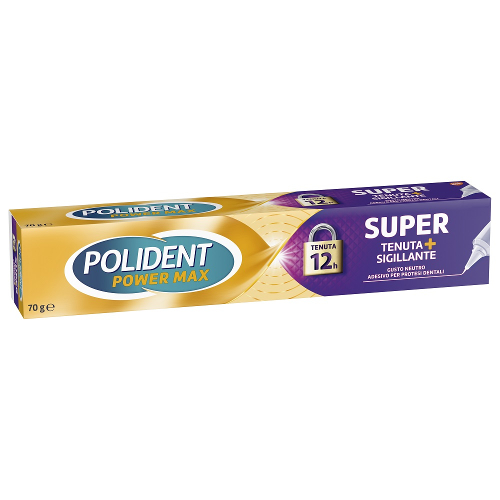 Polident Super Tenuta+Sigillante Sigillante per Protesi dentale Gusto Neutro 70g