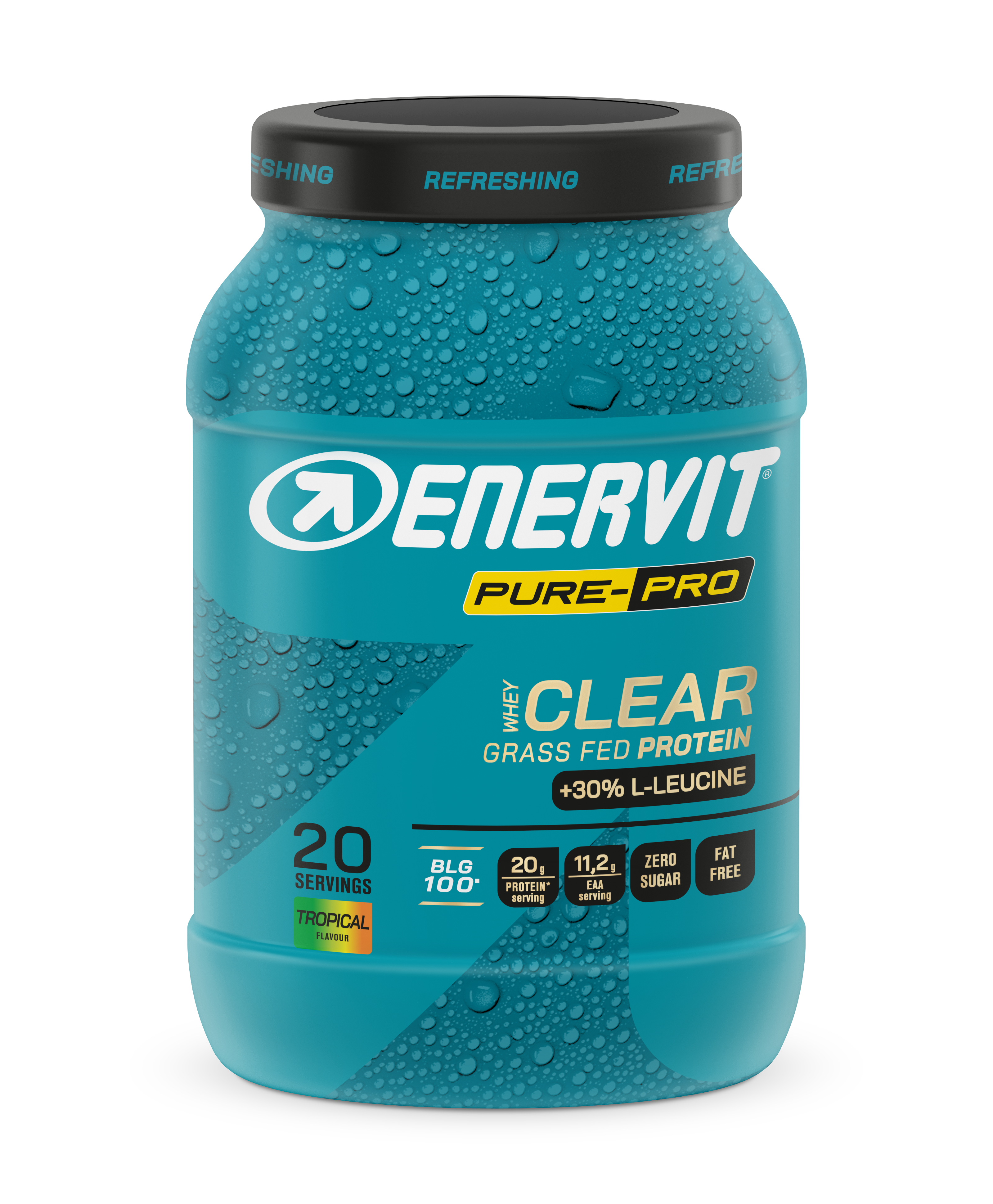 Enervit Pure Pro Clear Whey Protein BLG-100 Grass Fed - Tropical - Barattolo 500gr