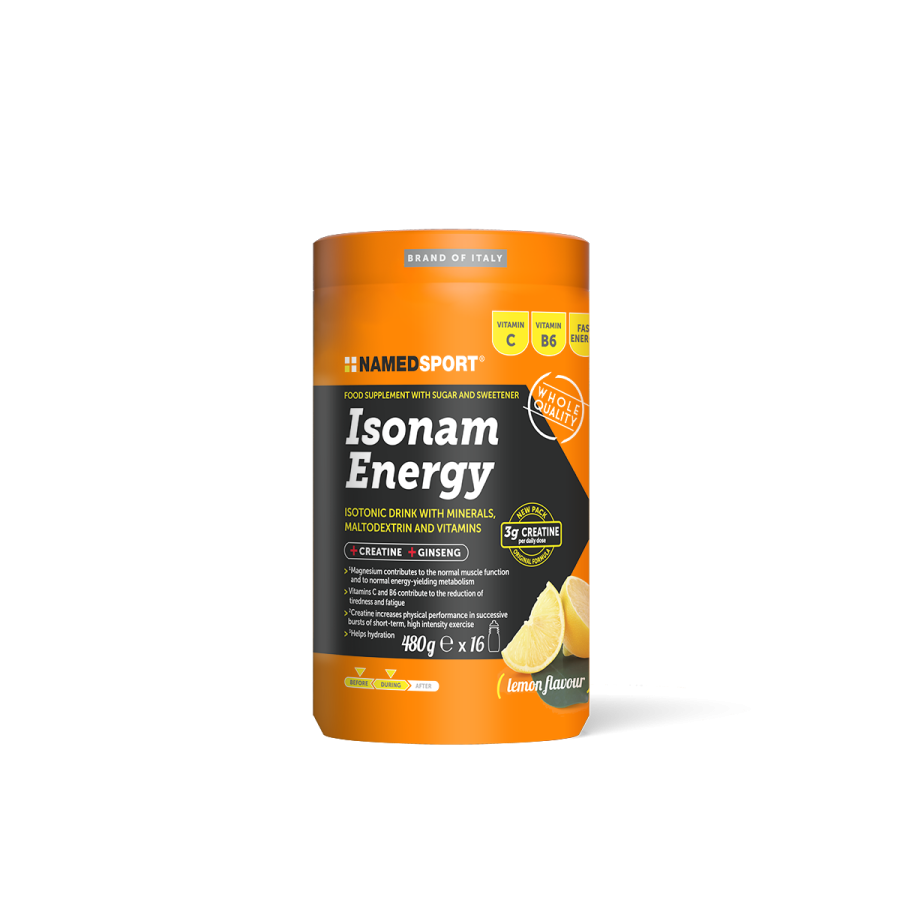 Named Sport Isonam Energy - Integratore Energizzante Gusto Lemon 480 g