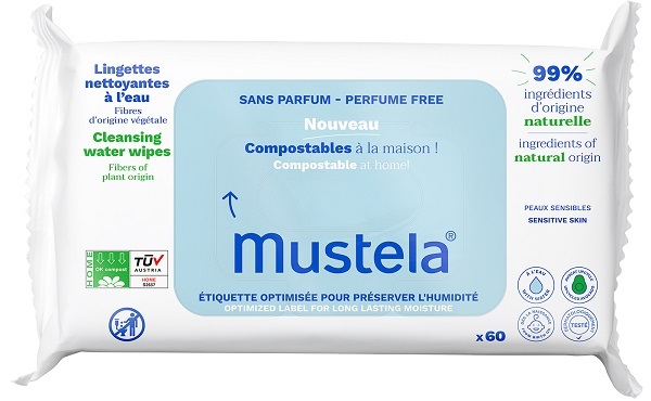 MUSTELA Salviette Comp.S/Prof.60pz