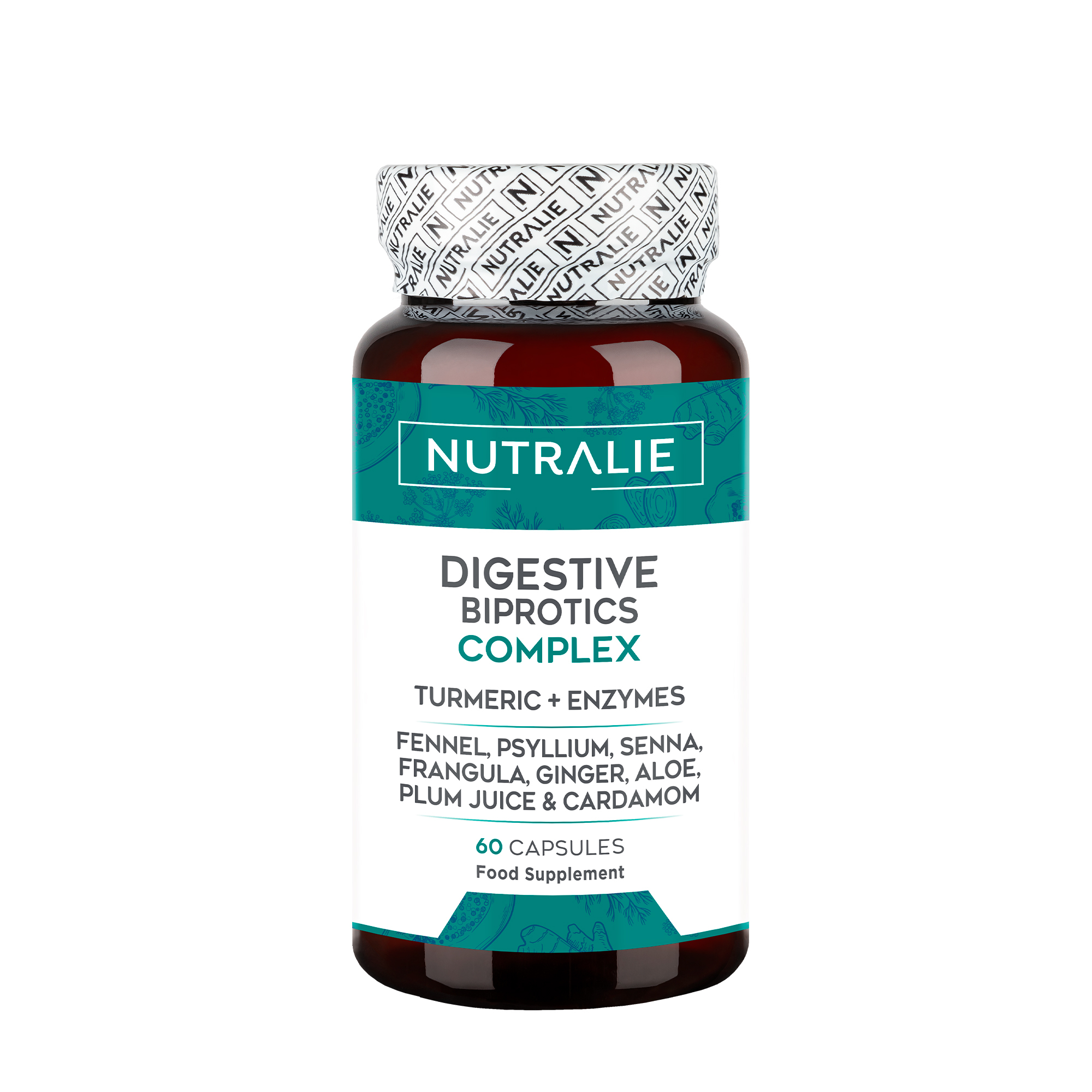 Nutralie Probiotici Digestivi Complex Curcuma + Enzimi Digestivi 60 Capsule