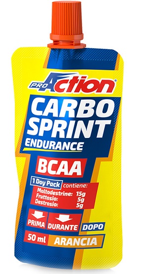 ProAction Carbo Sprint BCAA Gusto Arancia Integratore 50 ml