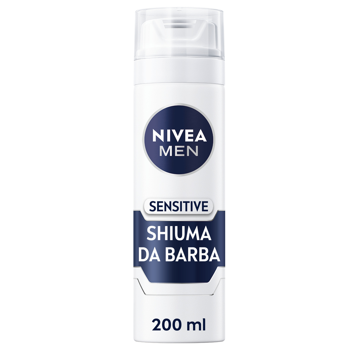 Nivea Men Sensitive Schiuma da Barba 200 ml, Schiuma per una rasatura delicata della pelle sensibile