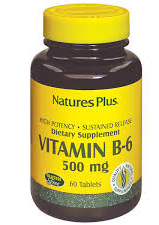 Nature's Plus Vitamina B6-Piridossina mg 500 Integratore per la Pelle