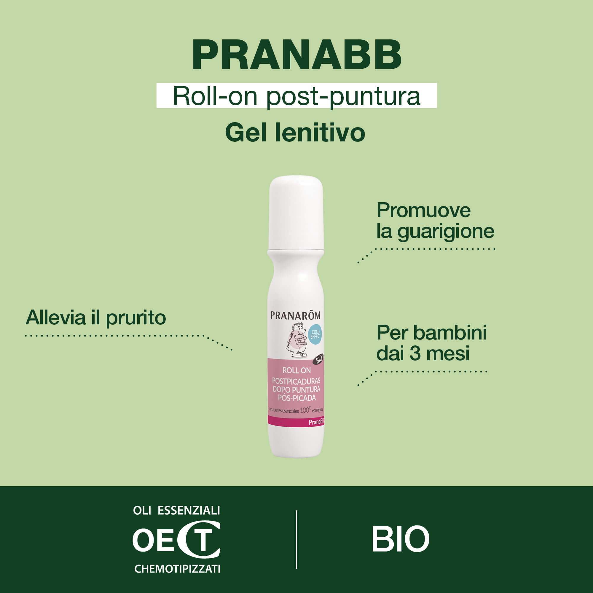 Pranarom PranaBB - Roll-On Dopopuntura Bambino Bio 15 ml
