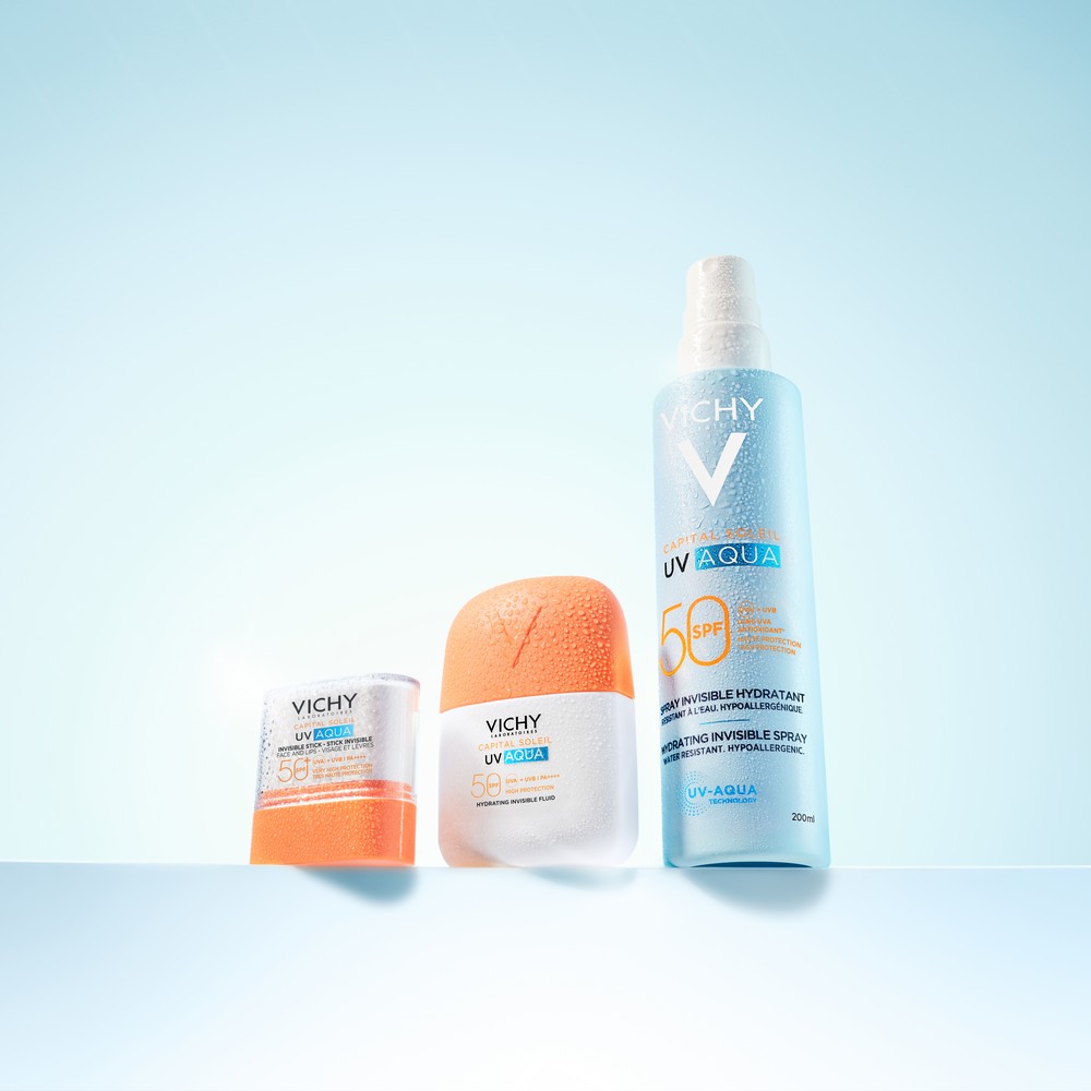 Vichy - Capital Soleil - Uv Aqua SPF50 Protezione Elevata - Spray Invisibile Idratante Corpo 200 ml