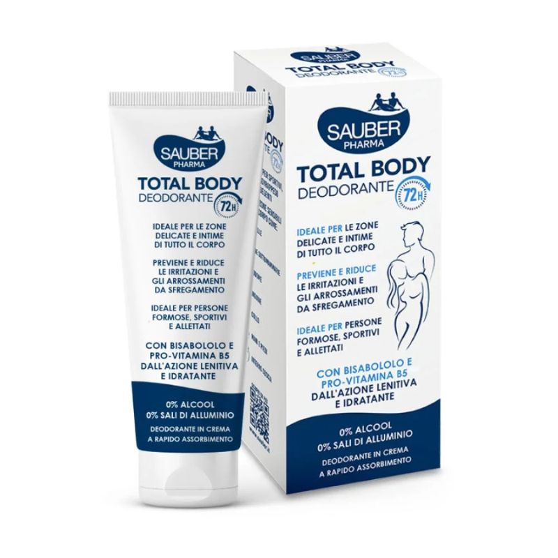 Sauber Total Body - Crema Deodorante 72H Corpo 75 ml