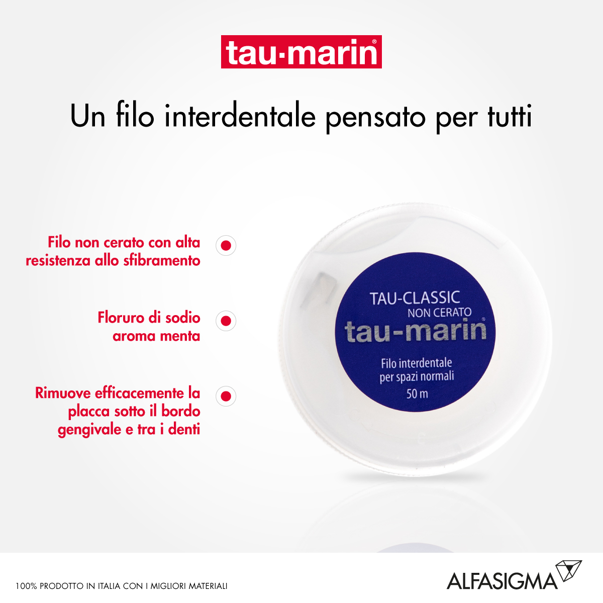 Tau-Marin Filo Interdentale Classic Non Cerato 50 m