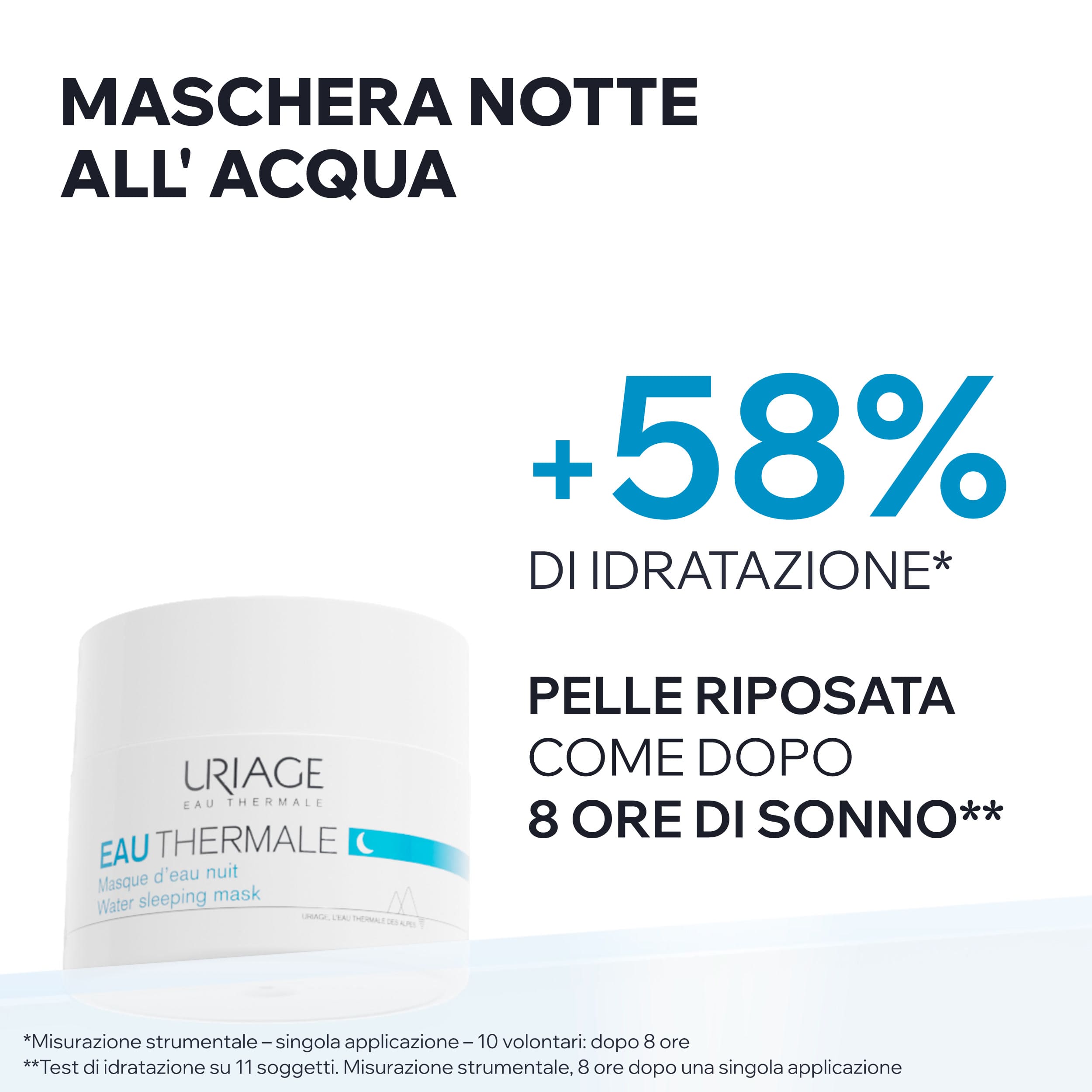 Uriage - Eau Thermale - Maschera All'Acqua Idratante Notte 50 ml