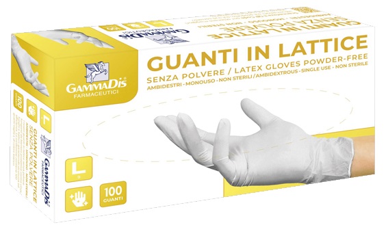 GUANTI LATT C/POL M 100PZ GAMMAD