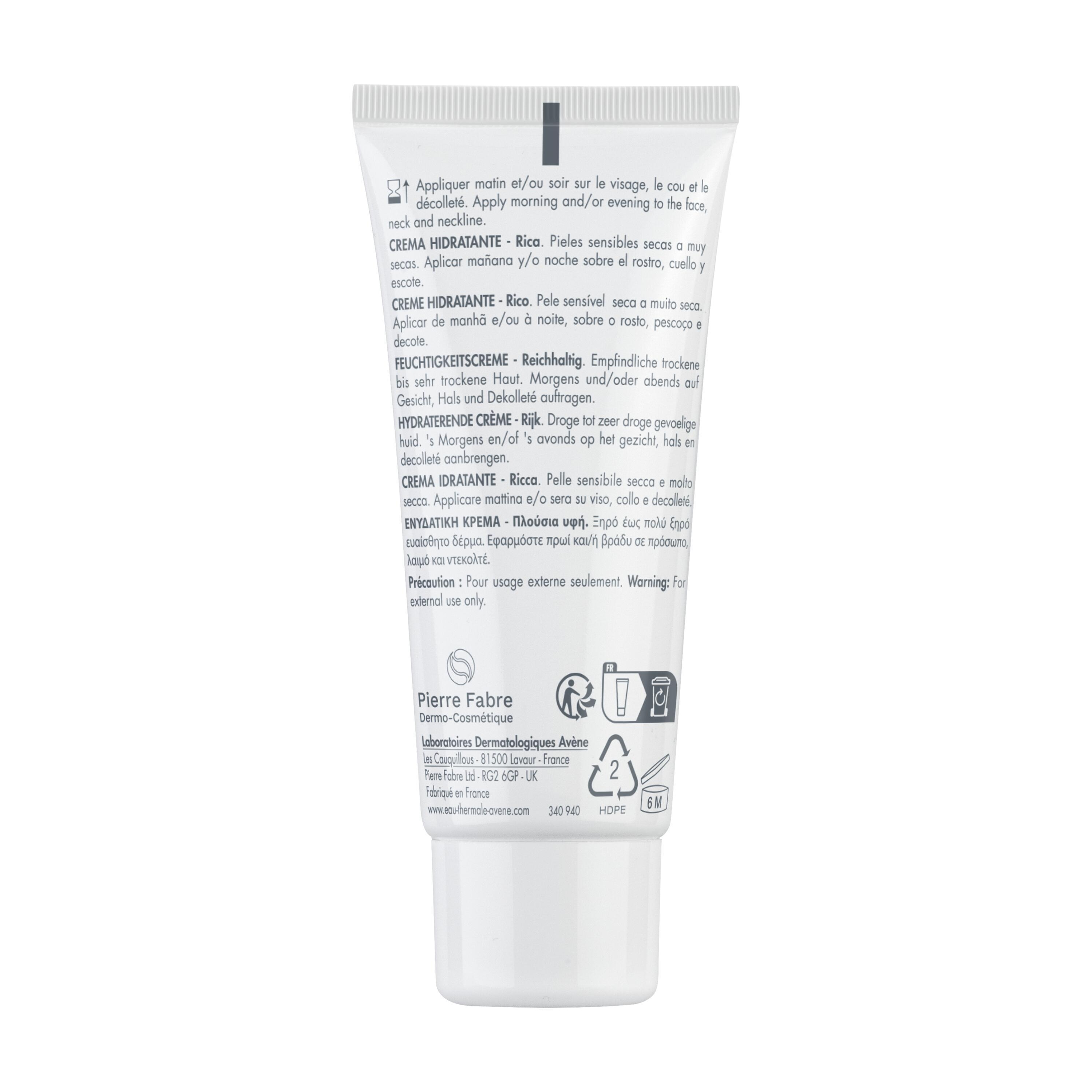 Avène Hydrance - Crema Idratante Ricca Per Pelle Secca E Molto Secca 40 ml