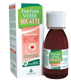 Tantum Verde SOS Afte Collutorio Contro Afte e Piccole Lesioni della Bocca 120 ml