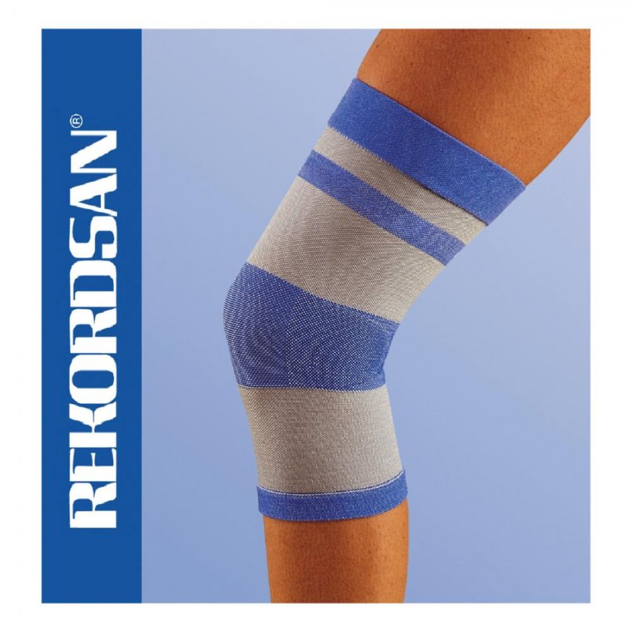 Rekordsan Dynamic Ginocchiera Elastica Grigio Blu Taglia 3