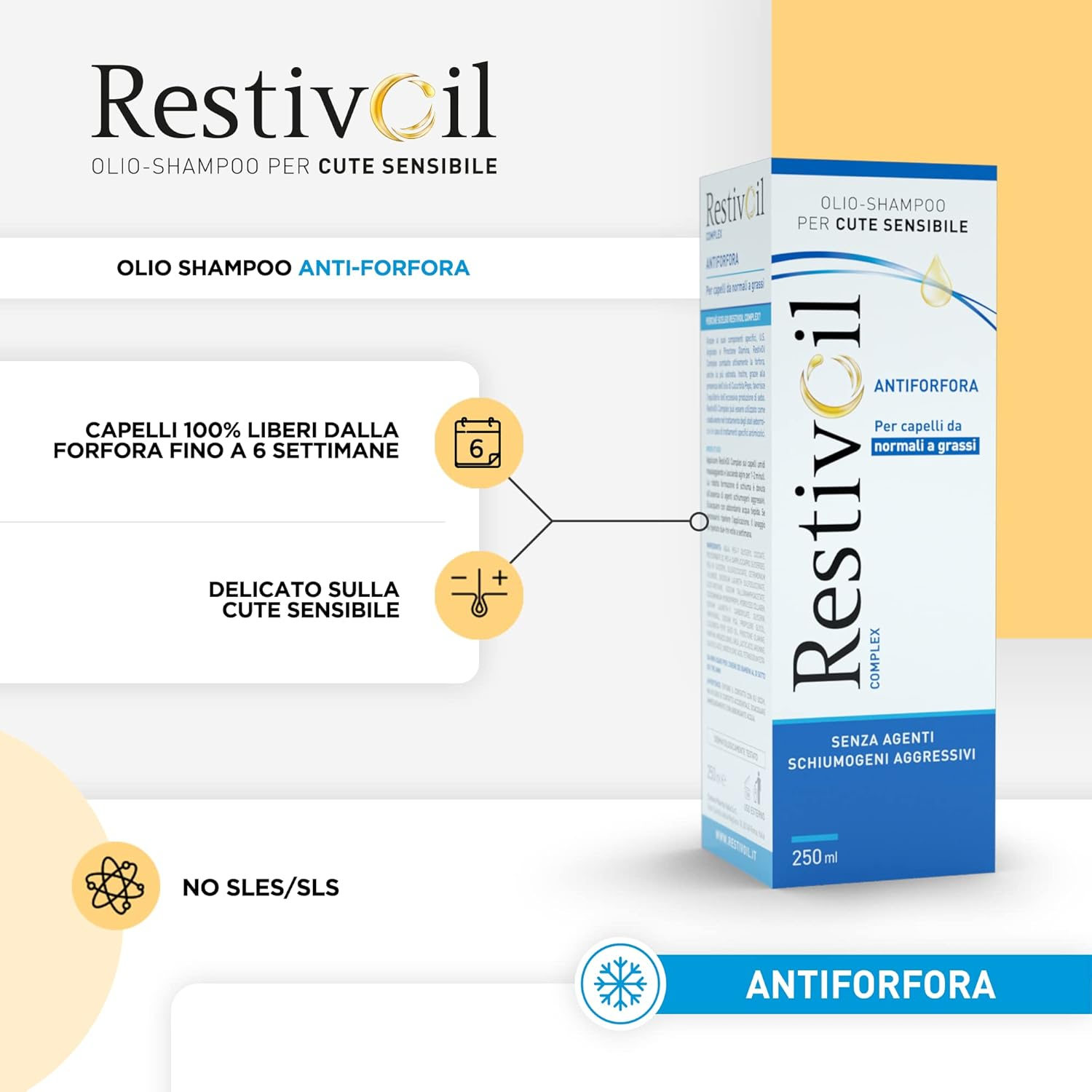 Restivoil Complex Antiforfora Olio Shampoo Capelli Grassi 250 Ml