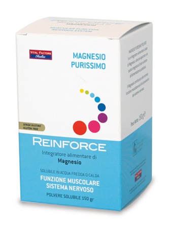 Reinforce Magnesio Purissimo Integratore Muscoli e Sistema Nervoso 150 g