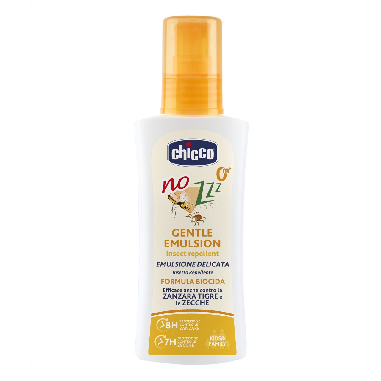 Chicco Nozzz Emulsione Delicata Insetto Repellente Antizanzare Neonati e Bambini 100 ml