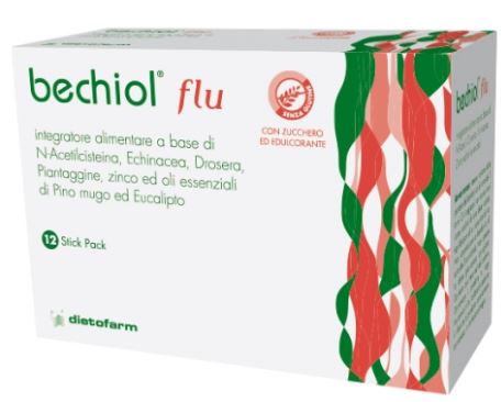 Bechiol Flu Integratore Tosse Grassa 12 Bustine Stick