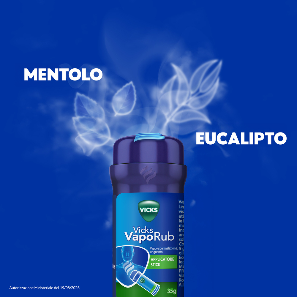 VICKS VapoRub Vapore per Inalazione Unguento 35 g Applicatore Stick