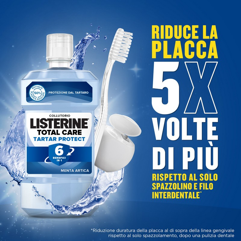 Listerine Colluttorio, Total Care, Protezione Tartaro, 500ml