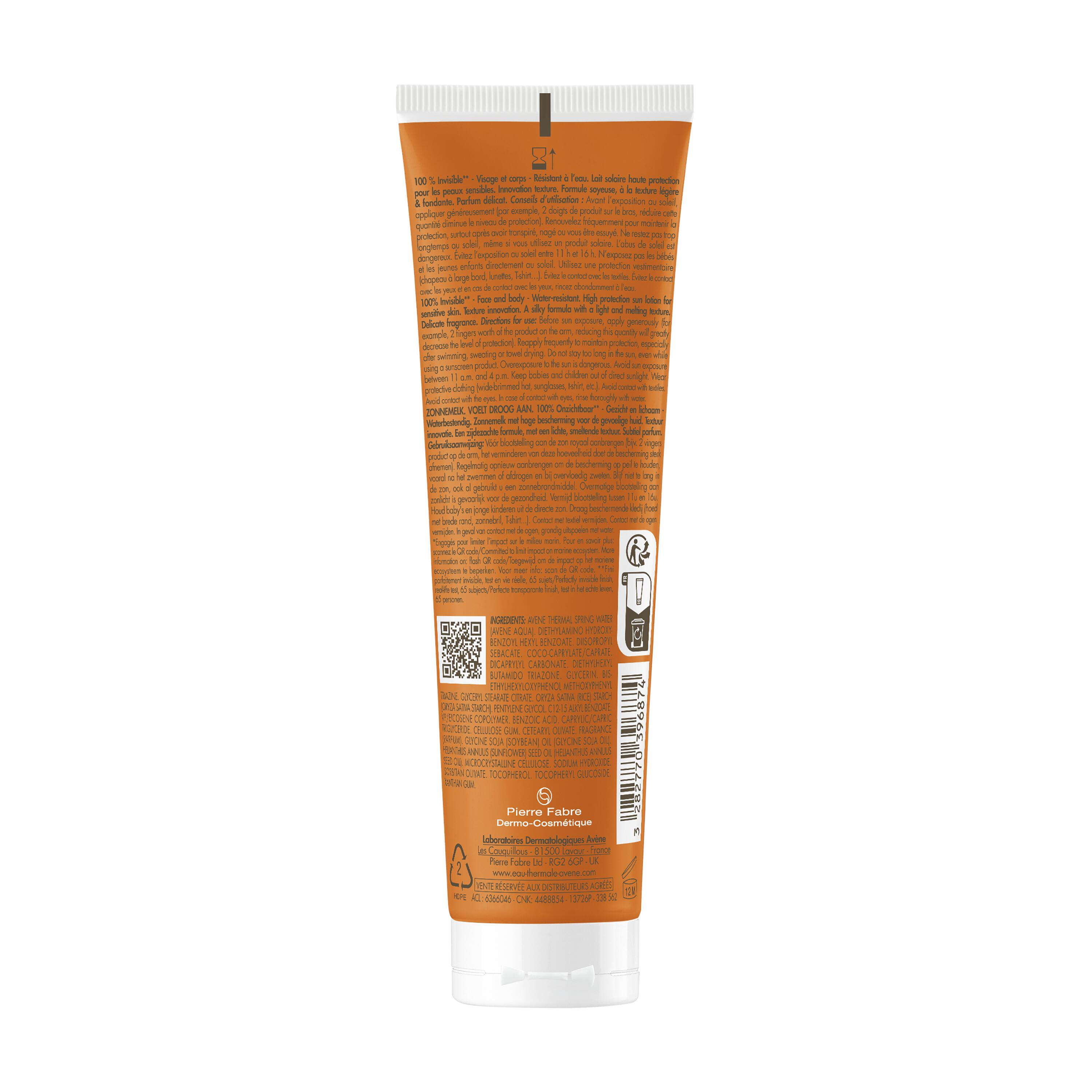 Avène - Latte Solare Invisibile SPF50 Corpo 100 ml