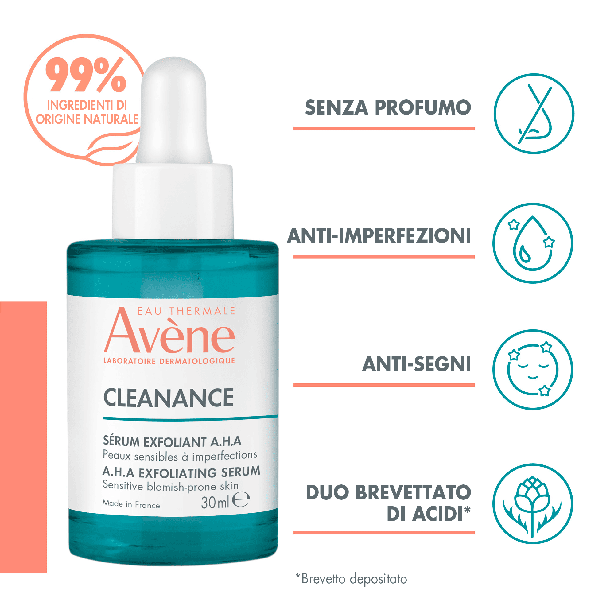 Eau Thermale Avène CLEANANCE Siero esfoliante A.H.A 30 ml