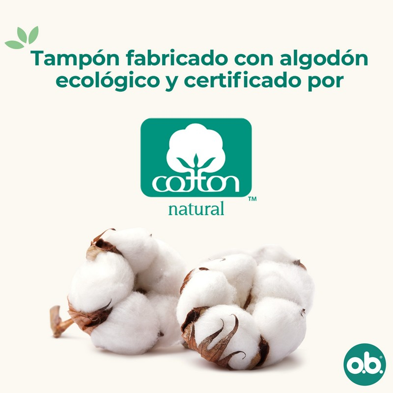 o.b. Assorbenti Interni, Organic Super, 100% Cottone Biologico, 16 Tamponi, color White