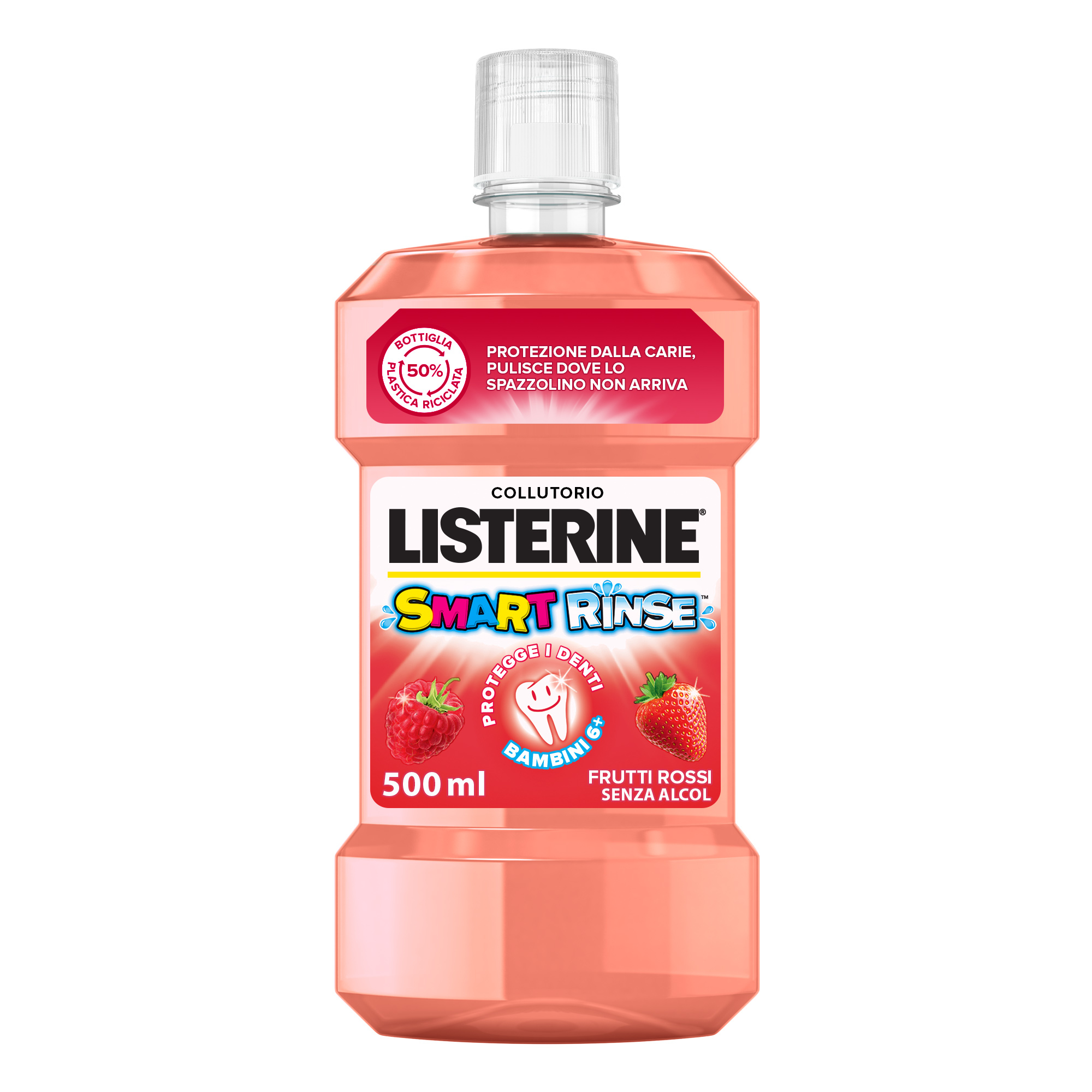 Listerine Collutorio Smart Rinse Bambini Protezione Carie 500 ml