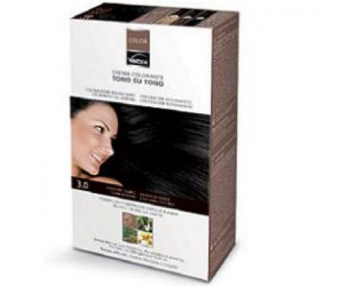 Vebix Color Tintura Per Capelli Permanente Naturale 3,0 Castano Scuro 1 Kit
