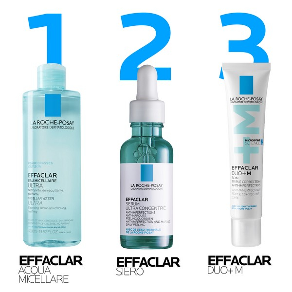 La Roche-Posay Effaclar Detergente Viso Acqua Micellare per pelle mista, grassa o a tendenza acneica 400 ml