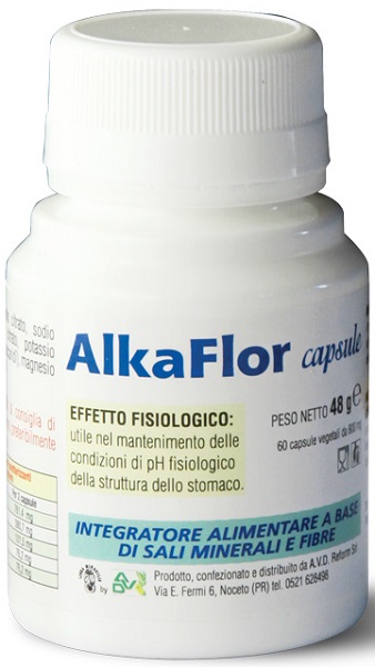 AlkaFlor - Integratore di sali minerali e fibre - 60 capsule