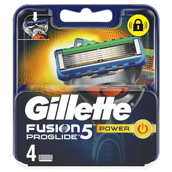 Gillette Fusion Proglide Power Lame Di Ricambio Per Rasoio 4 Pezzi