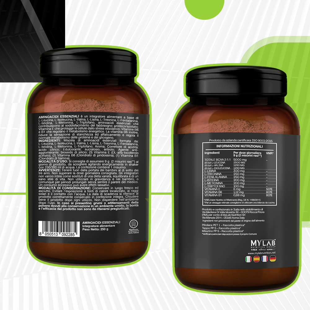 T-Rex Integratori Aminoacidi Essenziali Gusto Tropical 250 g - Integratore Per Gli Sportivi