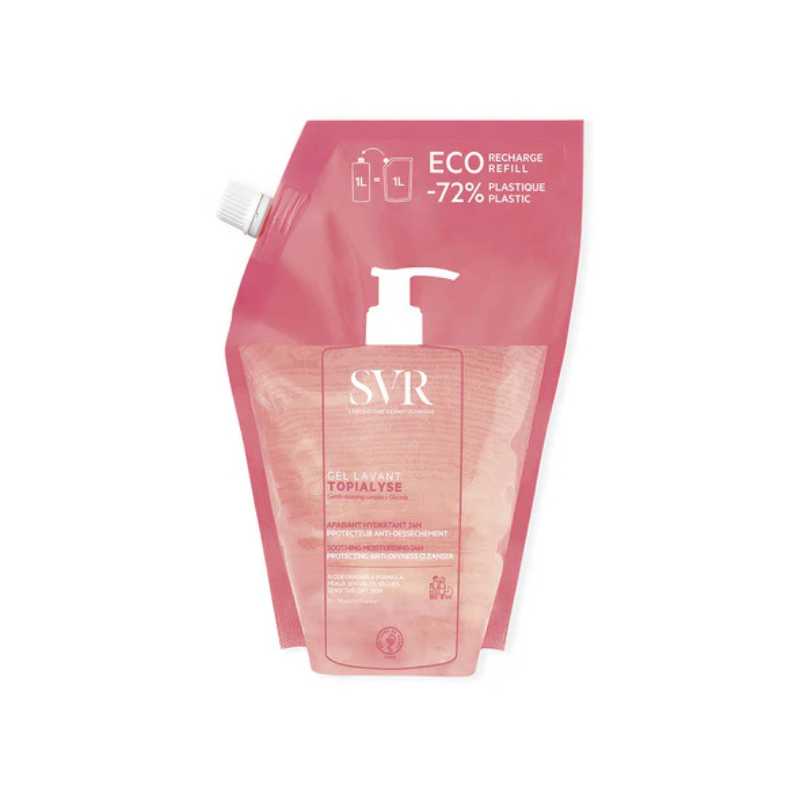 SVR Topialyse Gel Lavant - Detergente Delicato Per Pelle Molto Secca E Atopica Eco-Refill 1000 ml