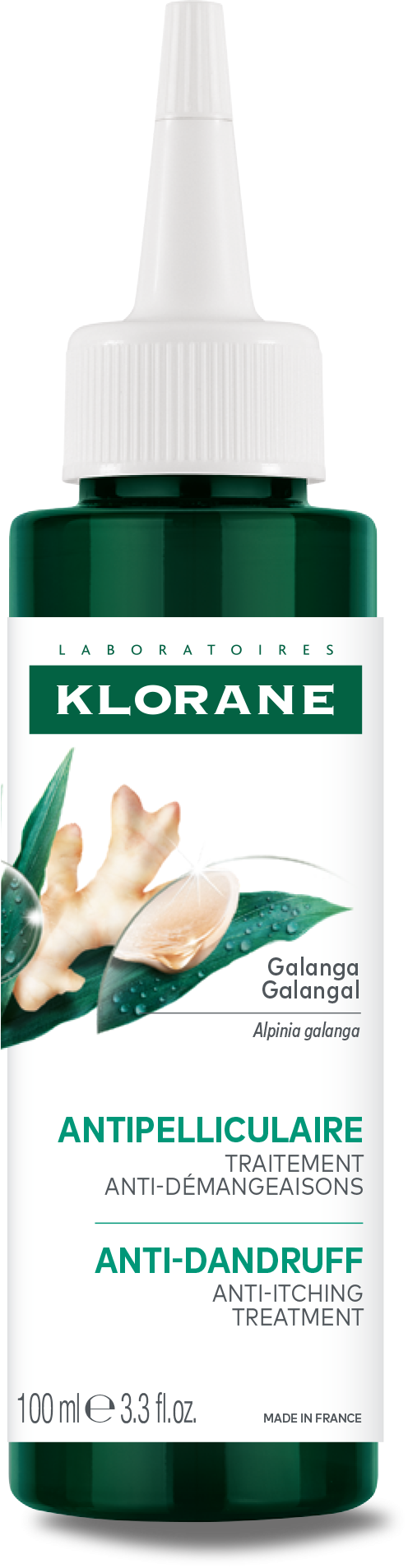 Klorane Anti-Forfora Trattamento contro la sensazione di prurito alla Galanga , forfora secca e grassa, 100 ml 