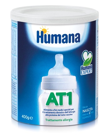 Humana AT1 Latte Liquido Neonati Con Allergia Alle Proteine del Latte Vaccino 400 g