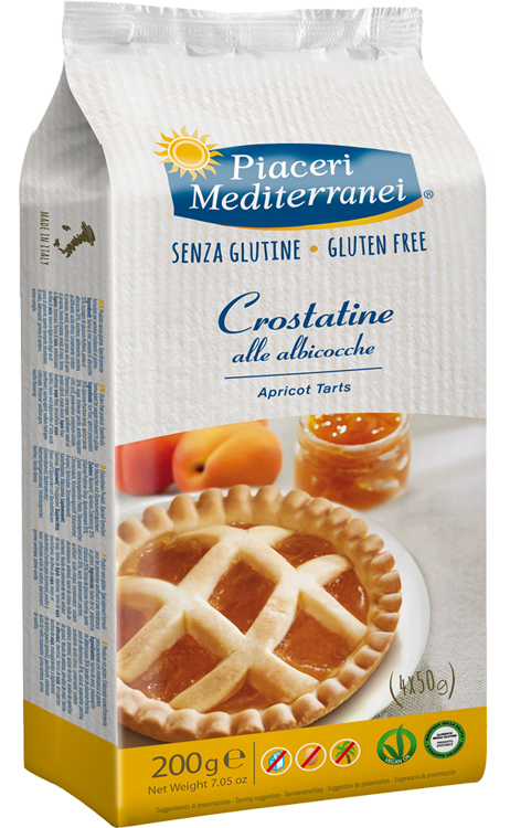 Piaceri Mediterranei Crostatine all'Albicocca Senza Glutine 4x50 g