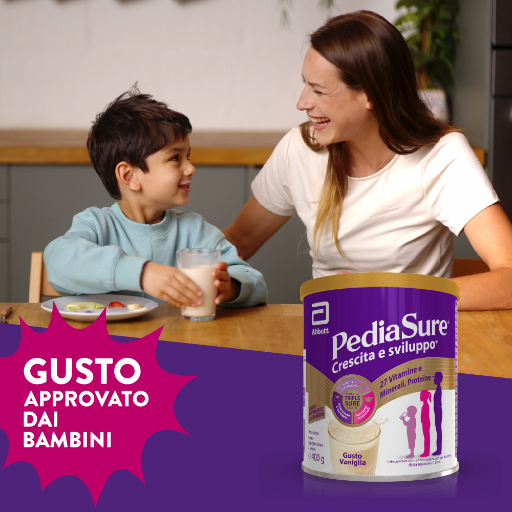 Pediasure Crescita E Sviluppo Integratore Multivitaminico Per Bambini Formato 400g Gusto Vaniglia