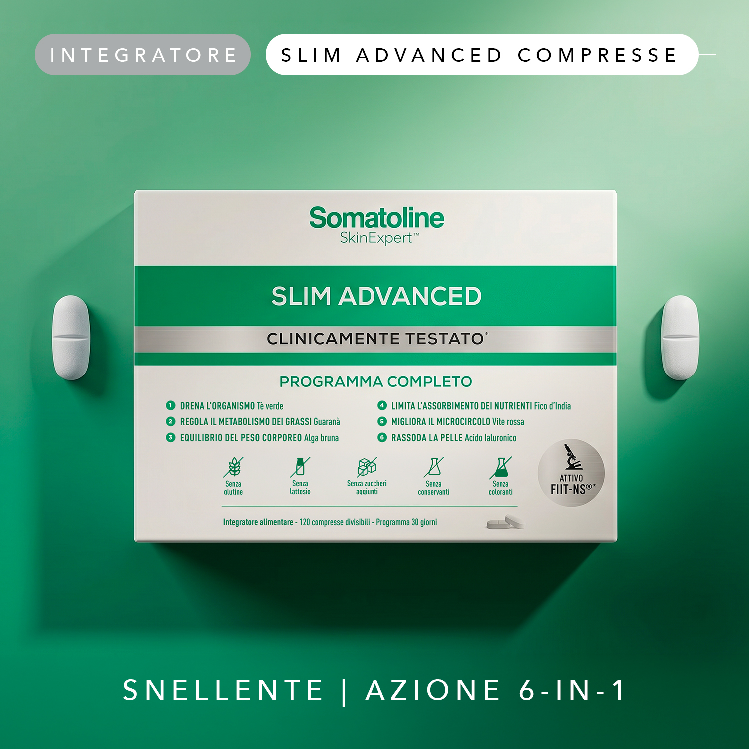 Somatoline SkinExpert Slim Advanced 120 Compresse - Integratore Snellente