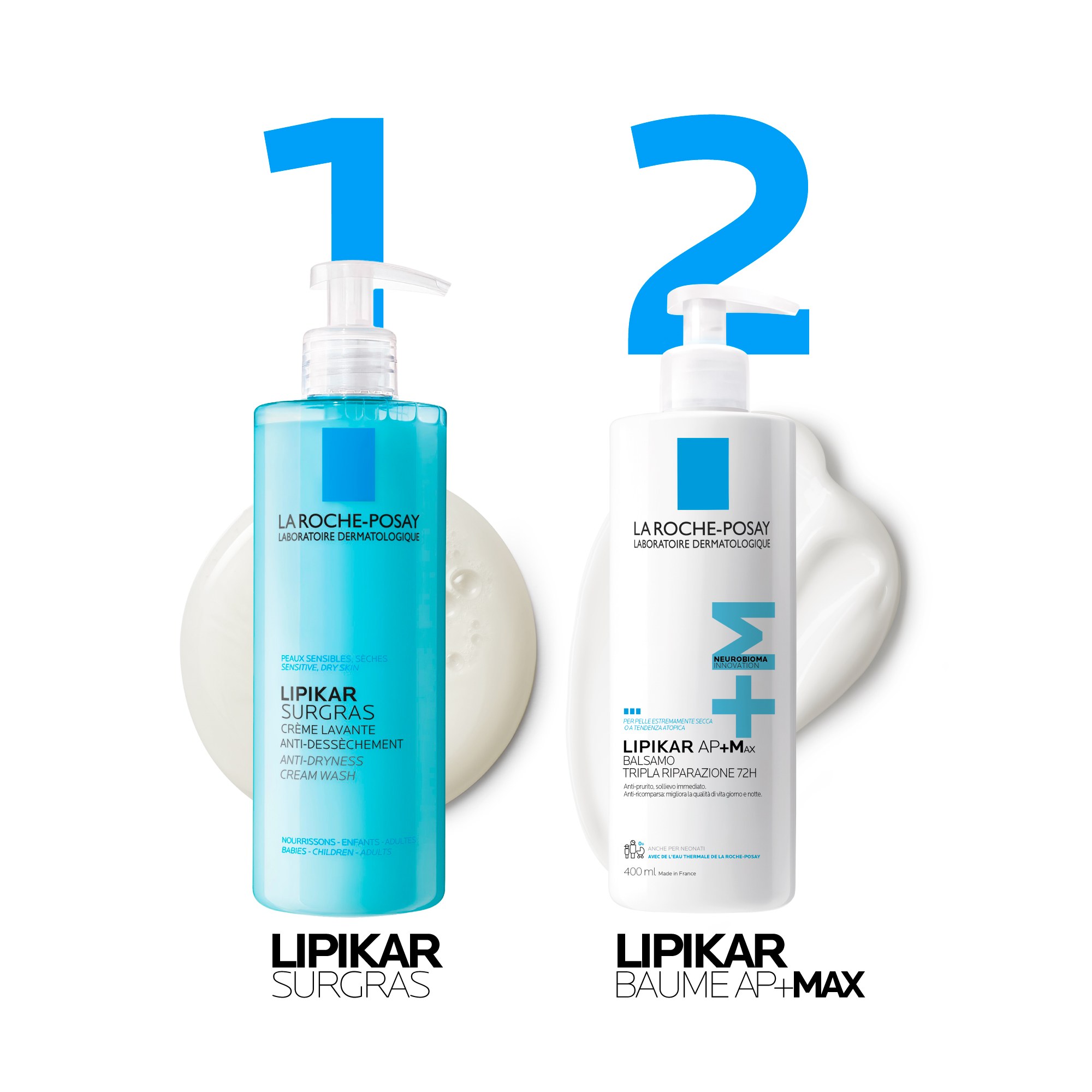 La Roche-Posay Lipikar - Surgras Doccia-Crema Detergente Relipidante Anti-Secchezza 400 ml